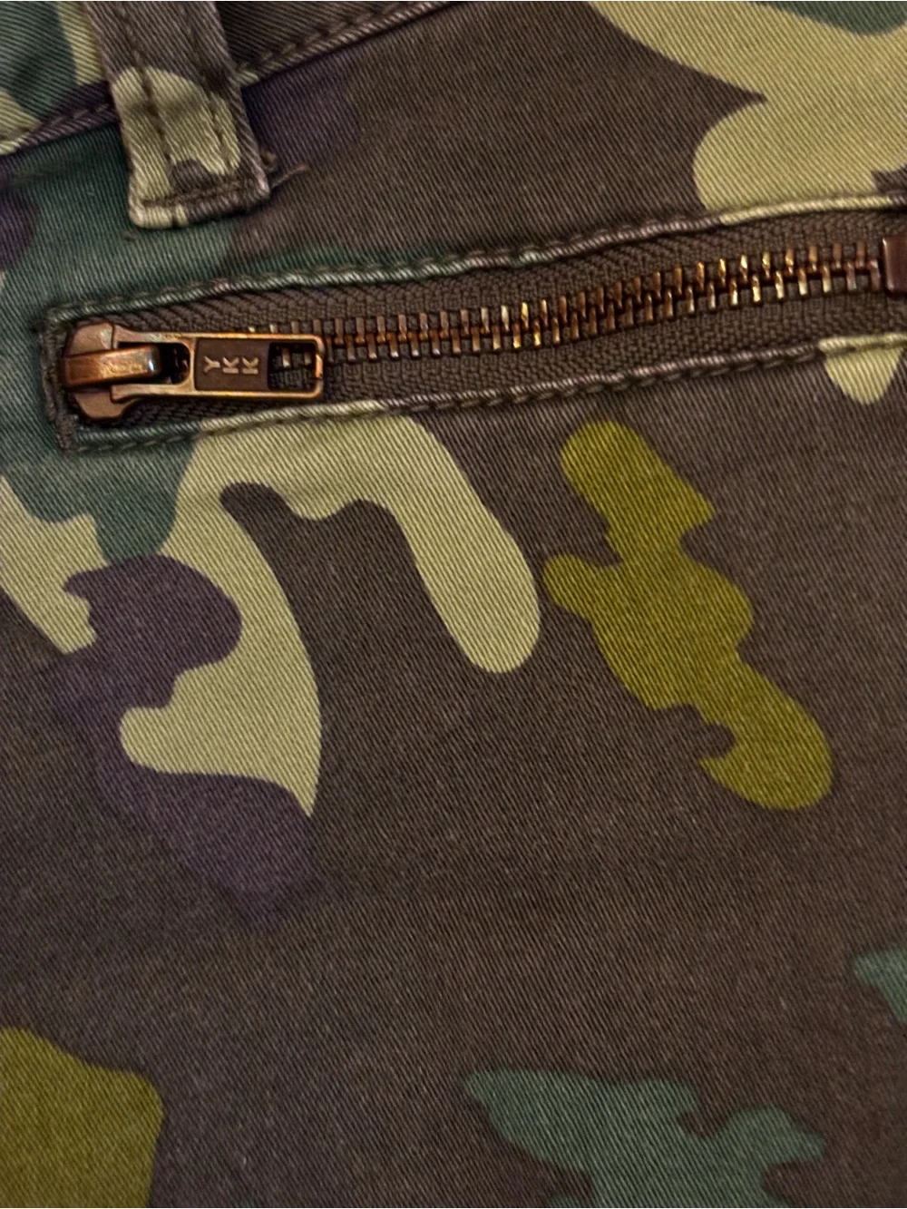 CAbi Green Camo Skinny Pants